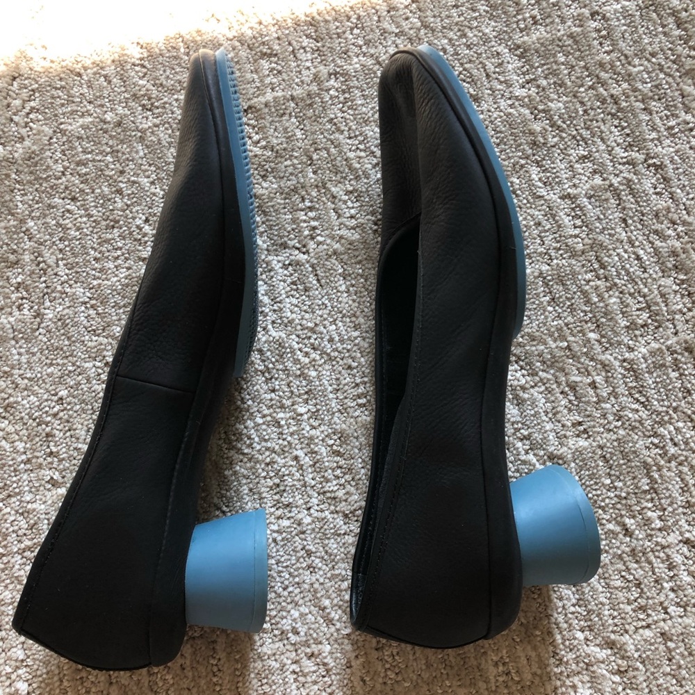 Camper heels. Black and light blue. Size 41.